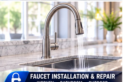 Modern kitchen faucet installation and repair by a licensed Florida plumber
